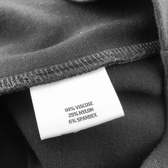 Eileen Fisher Black Pencil Skirt Pull On Stretch Knee Length Kick Pleat - Picture 7 of 9